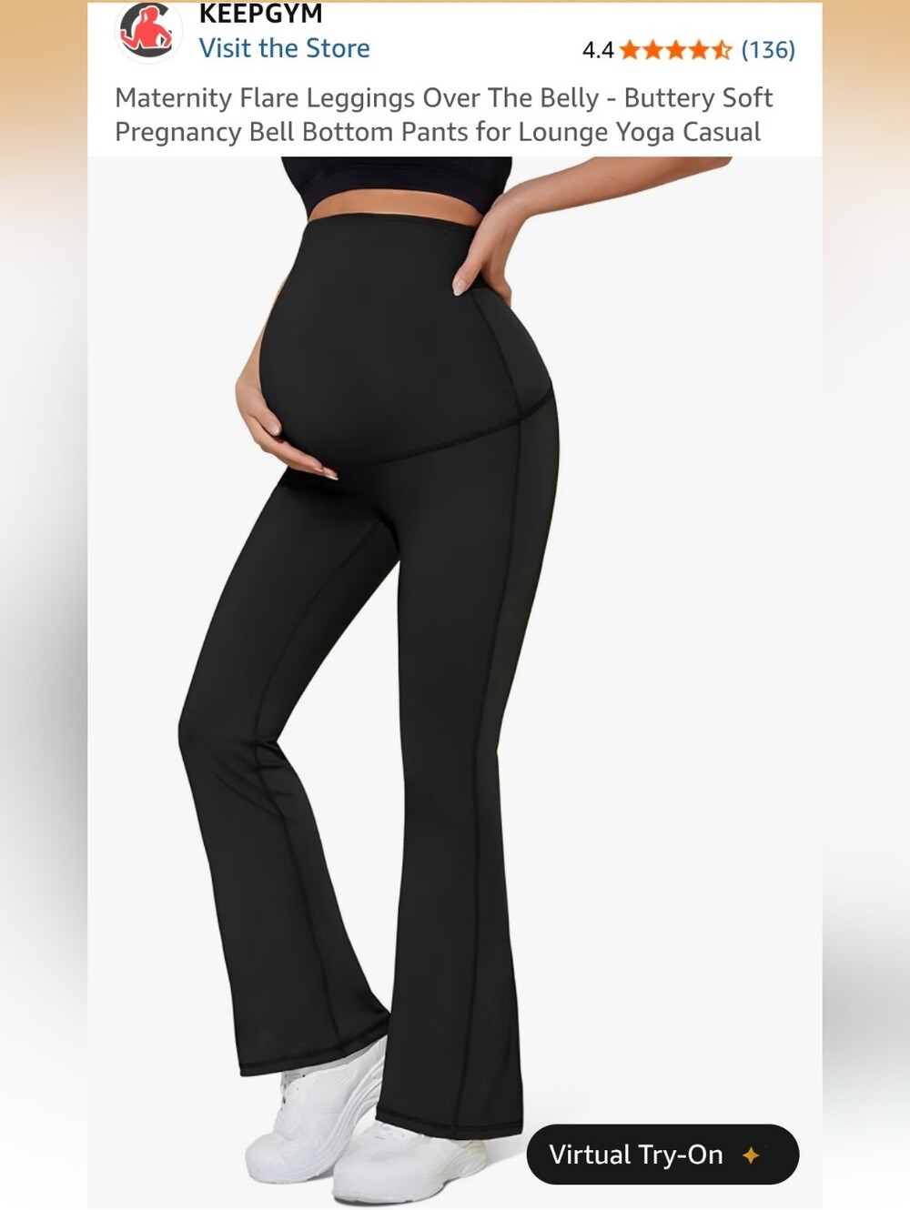 Maternity Flare Yoga Pants - Black Set Of 3 - Extra Long